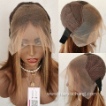 Free wig vendor hd lace straight human hair wigs highlight 1b honey brown color straight bob human hair lace front wigs